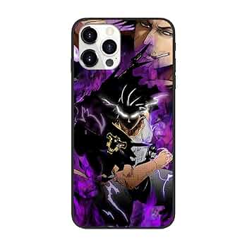 Amazon.com: for Apple iPhone 13 Pro, Black Anime Clover Yami